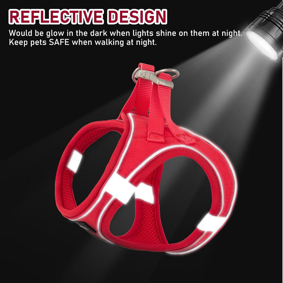 GAMUDA Linen Step-In Harness, Collar & Leash Set — Red