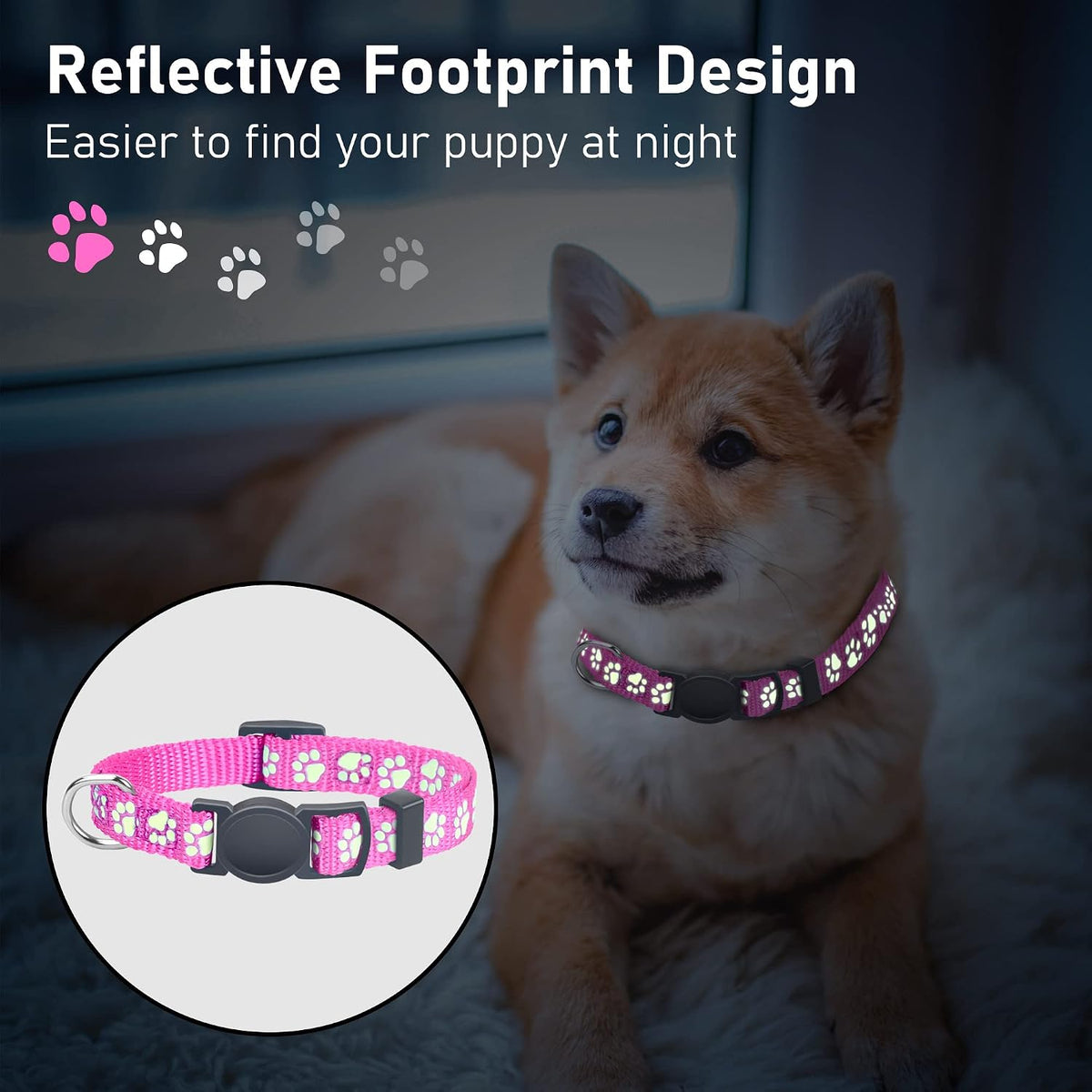 GAMUDA Night Glow Puppy Collars — Litter Set of 12