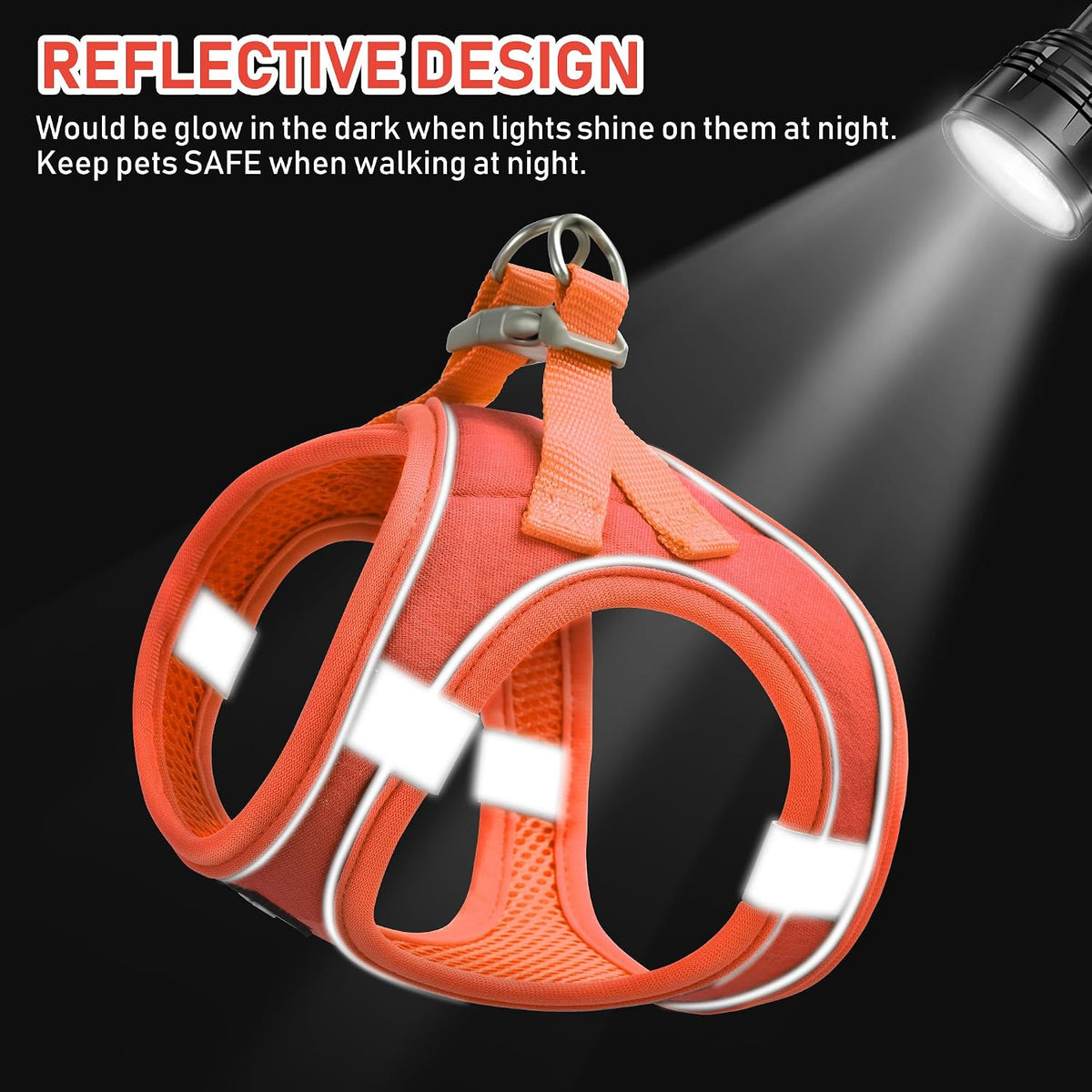 GAMUDA Linen Step-In Harness, Collar & Leash Set — Orange