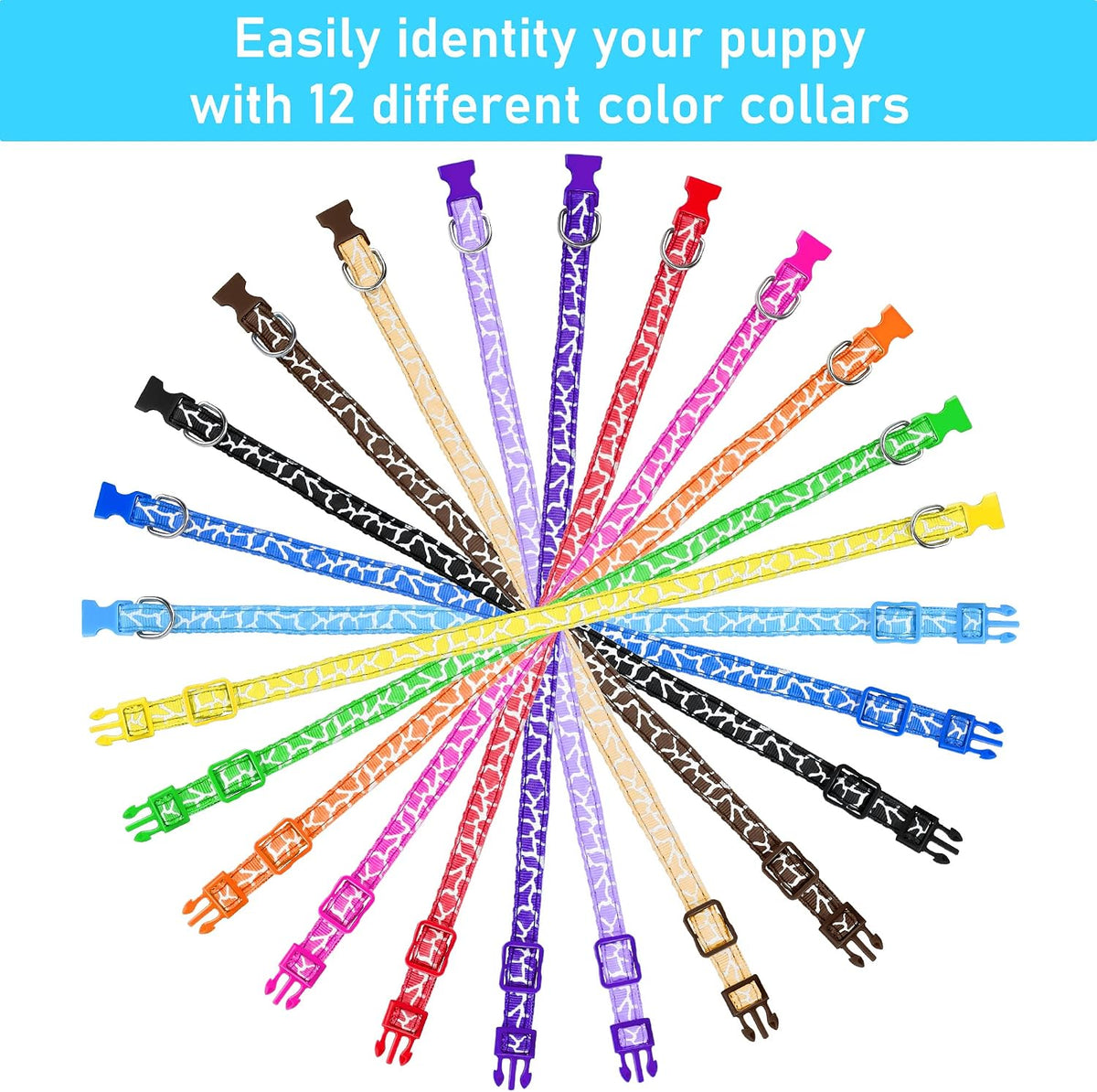 GAMUDA Camo Print Puppy Collars — Litter Set of 12