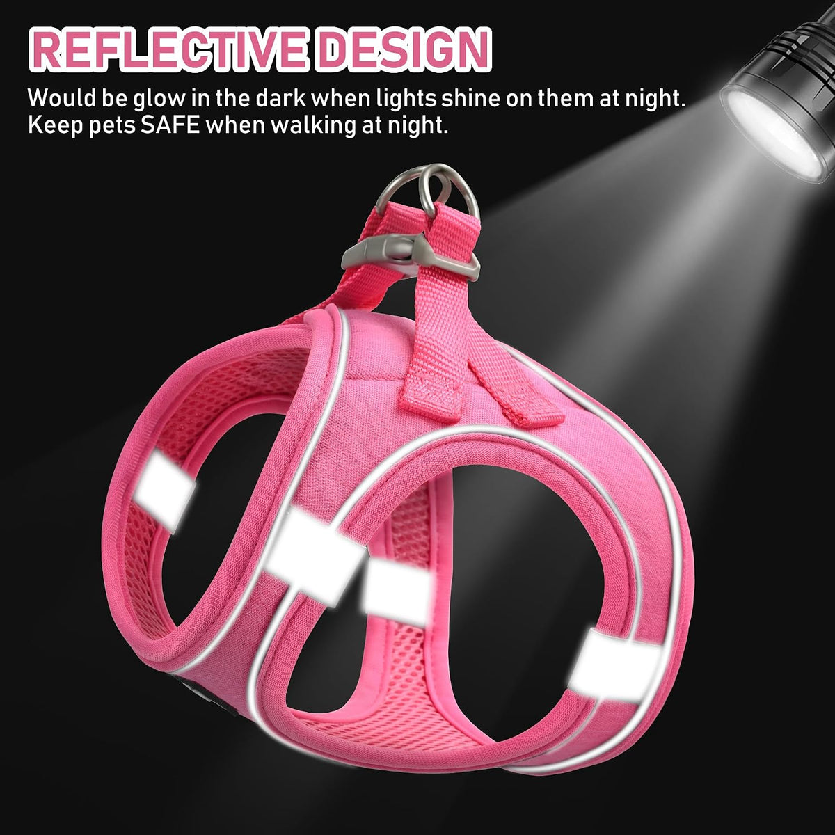 GAMUDA Linen Step-In Harness, Collar & Leash Set — Pink