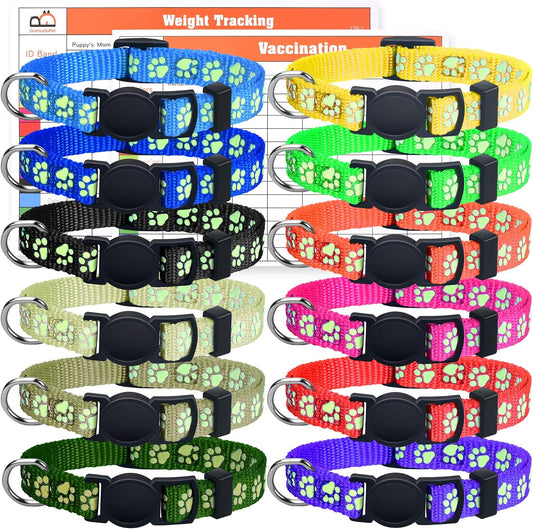 GAMUDA Night Glow Puppy Collars — Litter Set of 12