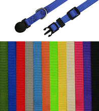 Load image into Gallery viewer, GAMUDA Puppy Collars – Super Soft Nylon Whelping Puppy ID - Adjustable Breakaway Litter Collars Pups – Assorted Colors Plain &amp; Identification Collars with 2 Record Keeping Charts – Set of 12 (M)