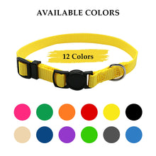 Load image into Gallery viewer, GAMUDA Puppy Collars – Super Soft Nylon Whelping Puppy ID - Adjustable Breakaway Litter Collars Pups – Assorted Colors Plain &amp; Identification Collars with 2 Record Keeping Charts – Set of 12 (M)