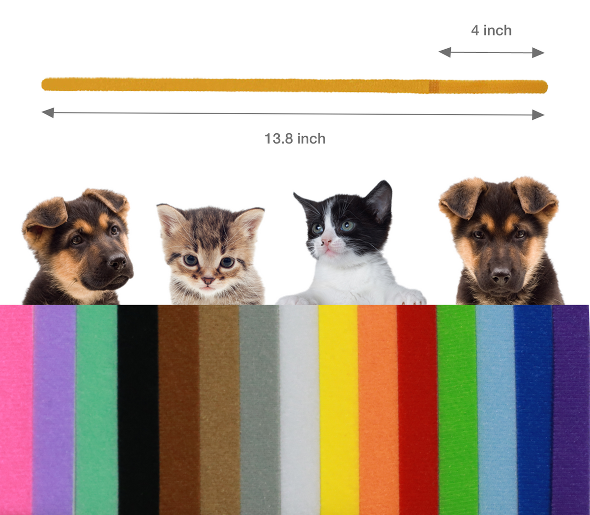 GAMUDA Newborn Puppy Collars — Set of 15 + 6 Charts