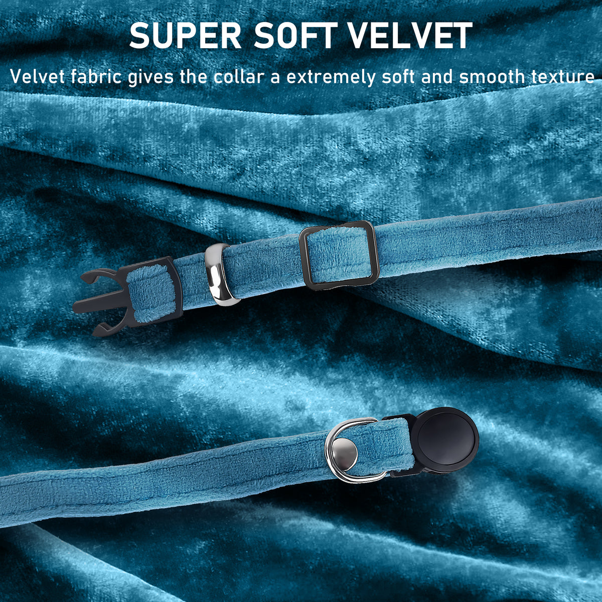 GAMUDA Velvet Puppy ID Collars — Litter Set of 12