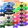 GAMUDA Puppy Collars ID Tags – Super Soft Nylon Whelping Puppy ID - Adjustable Breakaway Litter Collars Pups – Assorted Colors Plain & Identification Collars with 2 Record Keeping Charts – Set of 12