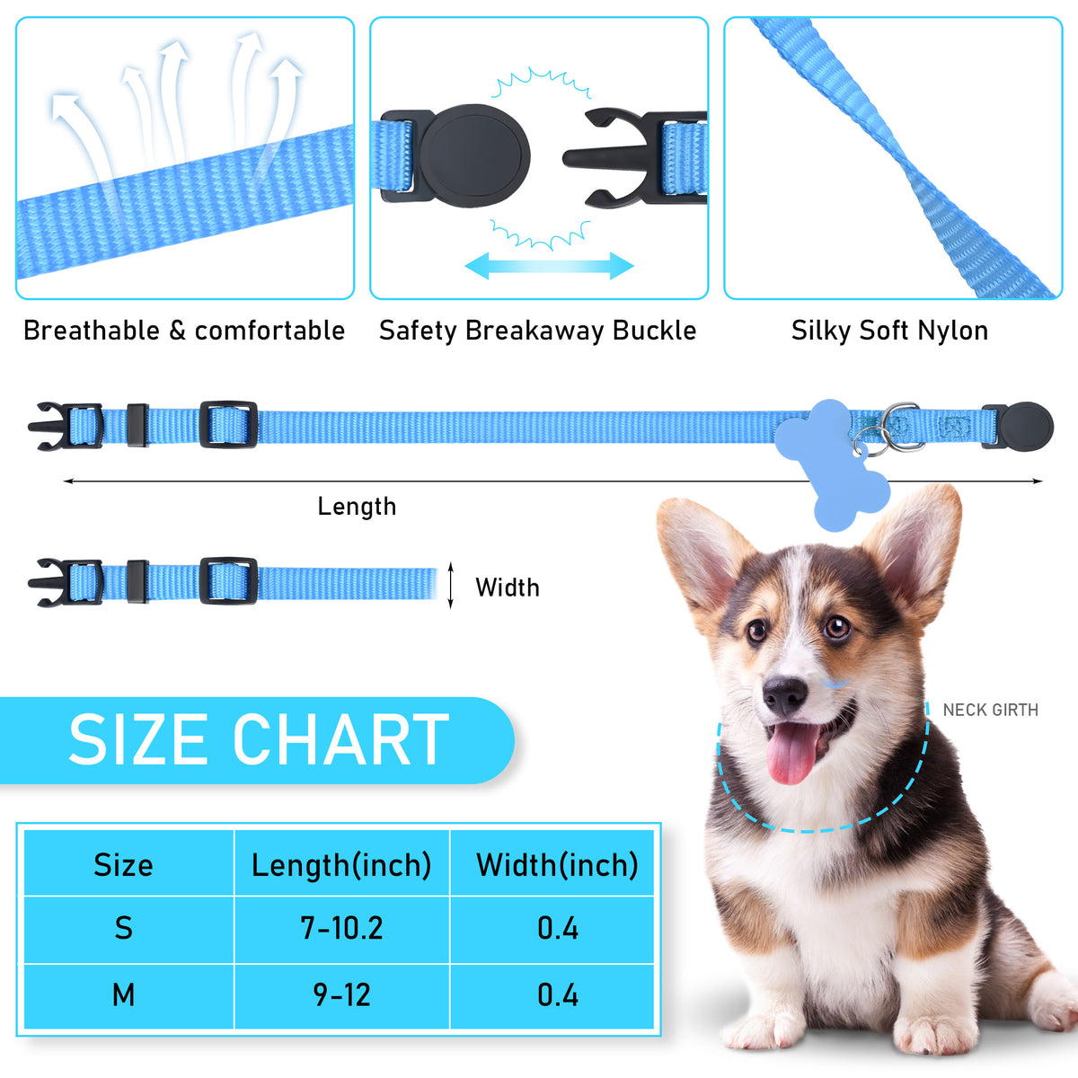 GAMUDA Puppy ID Tag Collars — Litter Set of 12